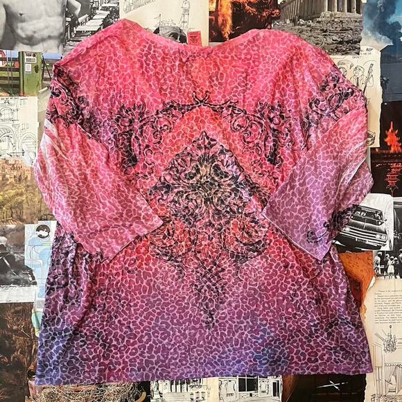 Y2k Appropriate Behavior graphic top pink - Picture 5 of 6